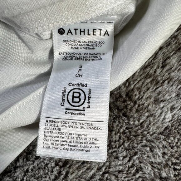 Athleta Eastbound Half Zip Sweater Sz S Off White - Picture 8 of 9